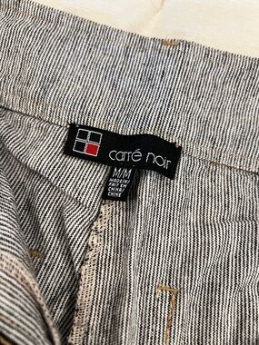 carré noir Striped Lightweight Pants - Black & White